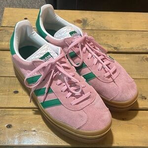 Size 10M Adidas Women's Gazelle Bold Lilac Green Sneakers